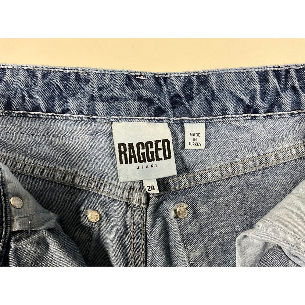 The Ragged Priest Crush Jeans High Waisted Straight Leg Womens 28 Wavy Heart - Picture 3 of 16